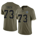 D.Cowboys #73 Tyler Smith Player Olive Salute to Service Limited Game Gdoa Stitched Jerseys
