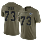 D.Cowboys #73 Tyler Smith Player Olive Salute to Service Limited Game Gdoa Stitched Jerseys