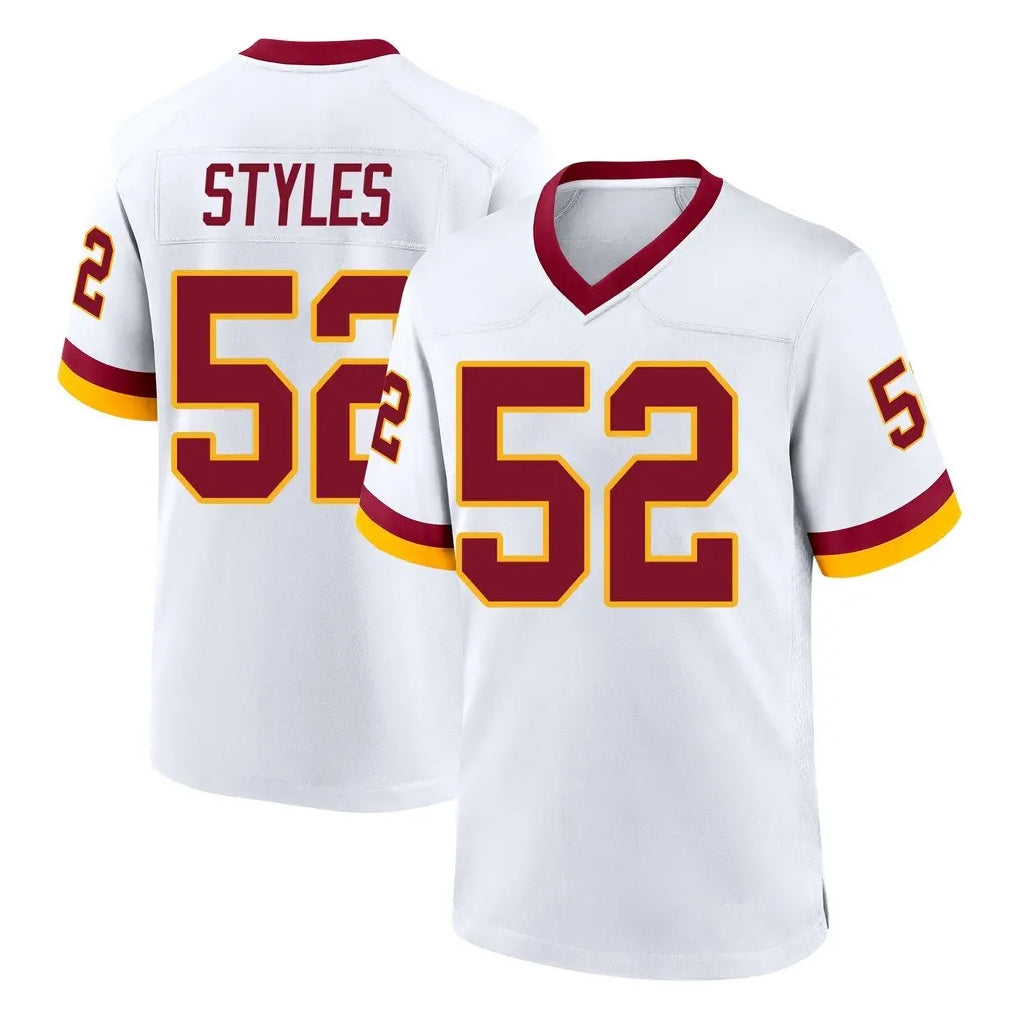 W.Commanders #52 Sonny Styles Player White Home Game Gdoa Stitched Jerseys