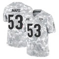 C.Bengals #53 Boye Mafe Player Arctic Camo Salute to Service Limited Gdoa Stitched Jerseys