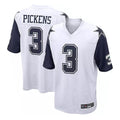 D.Cowboys #3 George Pickens Player White-Navy Home Game Gdoa Stitched Jerseys