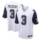 D.Cowboys #3 George Pickens Player White-Navy Home Game Gdoa Stitched Jerseys