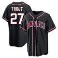 LA.Angels #27 Mike Trout Player Black Fashion Out Home Game Fdoa Stitched Jerseys