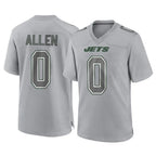NY.Jets #0 Braelon Allen Player Gray Limited Atmosphere Fashion Home Game Gdoa Stitched Jerseys