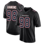 H.Texans #98 Sheldon Rankins Player Black Fashion Home Game Gdoa Stitched Jerseys