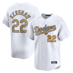LA.Dodgers #22 Clayton Kershaw Player Gold Collection Limited Home Fdoa Stitched Jerseys