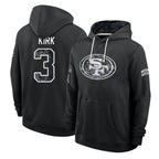 SF.49ers #3 Christian Kirk Player 2026 Black Logo Pullover Hoodies Limited Game Gdoa Stitched Jerseys