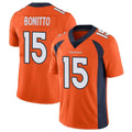 D.Broncos #15 Nik Bonitto Player Orange Color Vapor Untouchable Limited Game Ddoa Stitched Jerseys