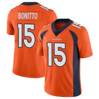 D.Broncos #15 Nik Bonitto Player Orange Color Vapor Untouchable Limited Game Ddoa Stitched Jerseys