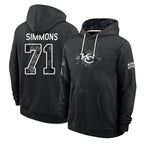 KC.Chiefs #71 Josh Simmons Player 2026 Black Logo Pullover Hoodies Limited Game Stitched Jerseys