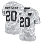 NY.Giants #20 Greg Newsome II Player Arctic Camo Salute To Service Limited Game Gdoa Stitched Jerseys