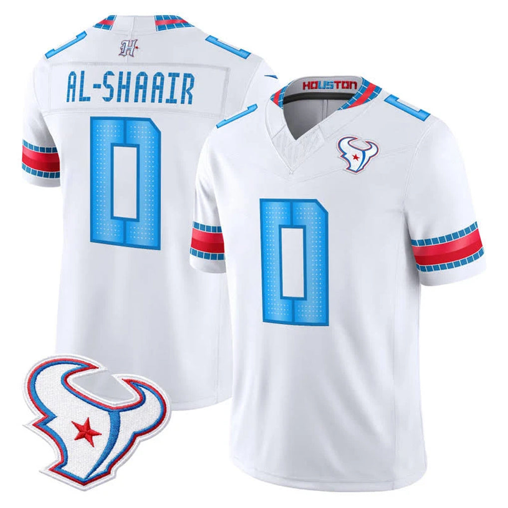 H.Texans #0 Azeez Al-Shaair Player Whtie 2026 Rivalries Vapor Limited Home Game Gdoa Stitched jerseys