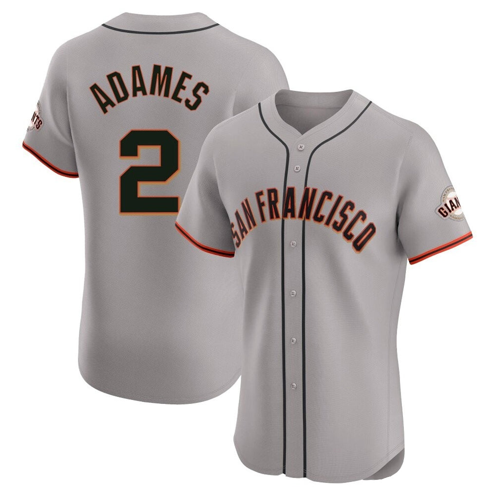 SF.Giants #2 Willy Adames Player Gray Home Limited Elite Fdoa Stitched Jerseys