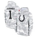IN.Colts #1 Sauce Gardner Player Arctic Camo Salute to Service Hoodies Limited Game Gdoa Stitched Jerseys