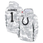 IN.Colts #1 Sauce Gardner Player Arctic Camo Salute to Service Hoodies Limited Game Gdoa Stitched Jerseys