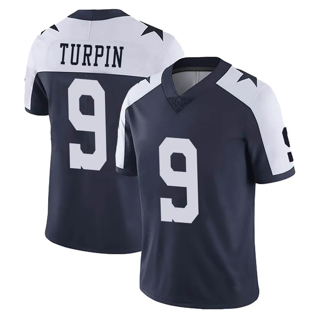 D.Cowboys #9 KaVontae Turpin Player Navy-White Limited Alternate Vapor Untouchable Home Game Gdoa Stitched Jerseys