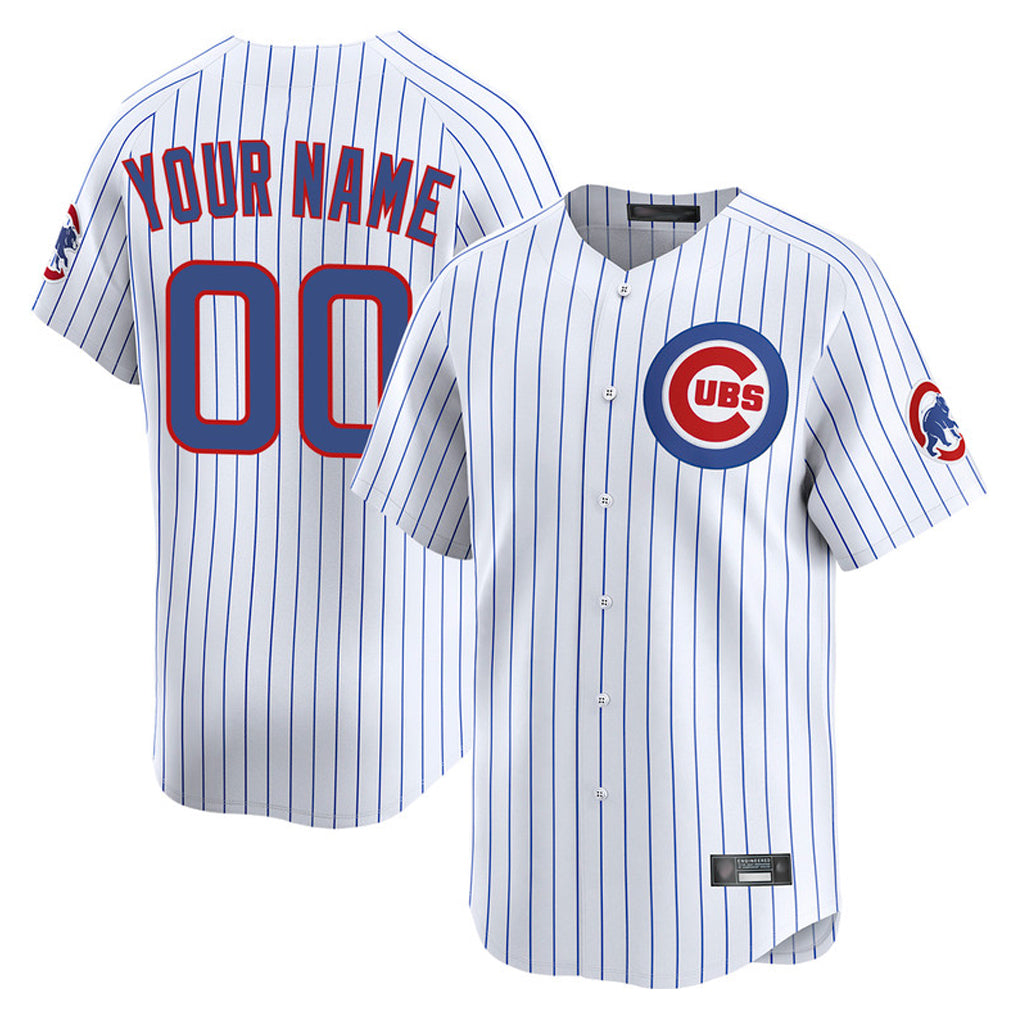 Custom C.Cubs White Limited Home Any Name & Number Gdoa Stitched Jerseys