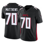 A.Falcons #70 Jake Matthews Player Black Vapor F.U.S.E. Limited Gdoa Stitched Jerseys