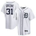 D.Tigers #31 Riley Greene Player White Home Game Gdoa Stitched Jerseys