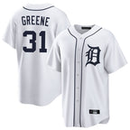 D.Tigers #31 Riley Greene Player White Home Game Gdoa Stitched Jerseys