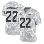 S.Seahawks #22 Rashid Shaheed Player Arctic Camo Limited Salute To Service Home Game Gdoa Stitched Jerseys