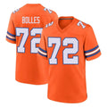 D.Broncos #72 Garett Bolles Player Orange Alternate Collection Throwback Game Gdoa Stitched Jerseys