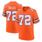 D.Broncos #72 Garett Bolles Player Orange Alternate Collection Throwback Game Gdoa Stitched Jerseys