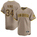 S.Diego Padres #34 Michael King Player Khaki Home Limited Fdoa Stitched Jerseys