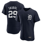 D.Tigers #29 Tarik Skubal Player Navy Limited Elite Home Gdoa Stitched Jerseys