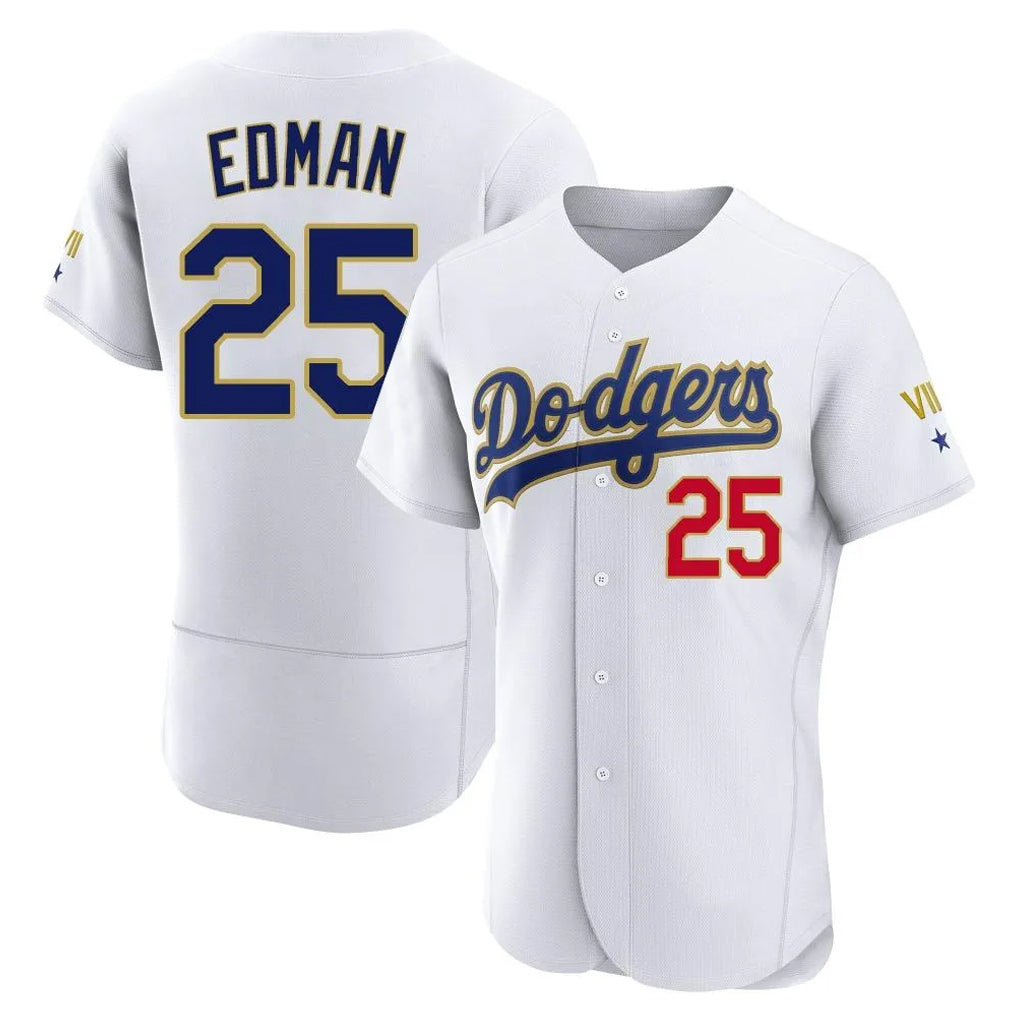 LA.Dodgers #25 Tommy Edman Player Gold White 2026 Collection Stadium Limited Elite Fdoa Stitched Jerseys