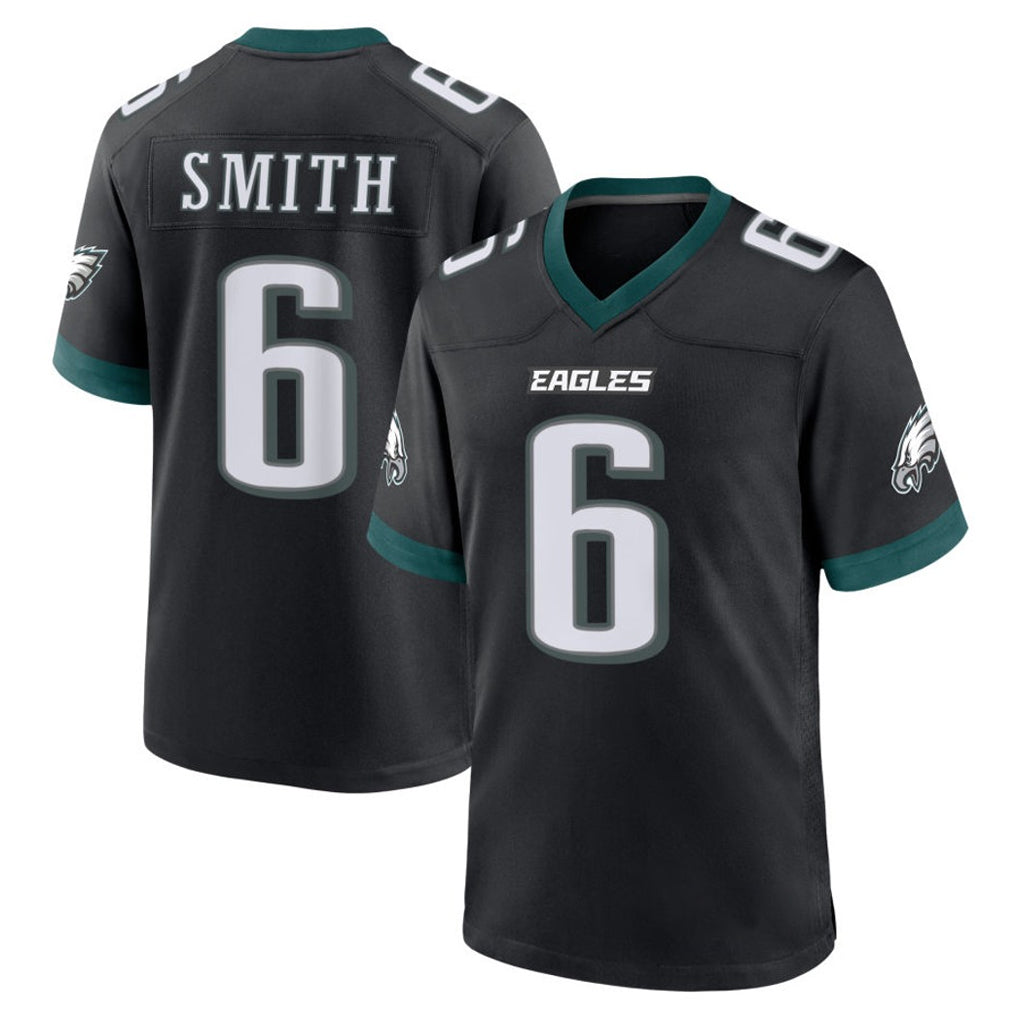 P.Eagles #6 DeVonta Smith Player Black Game Home Gdoa Stitched Jerseys