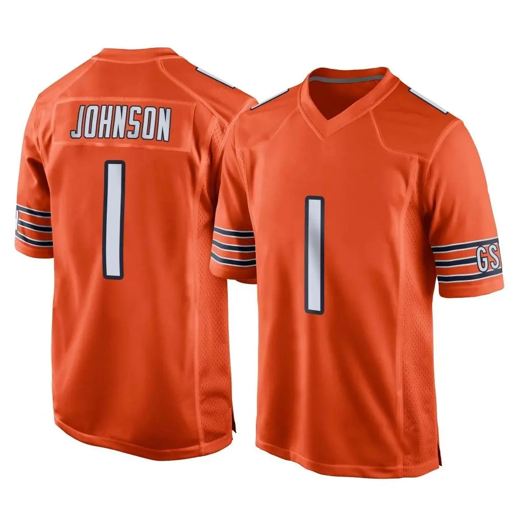 C.Bears #1 Jaylon Johnson Player Orange Home Game Gdoa Stitched Jerseys