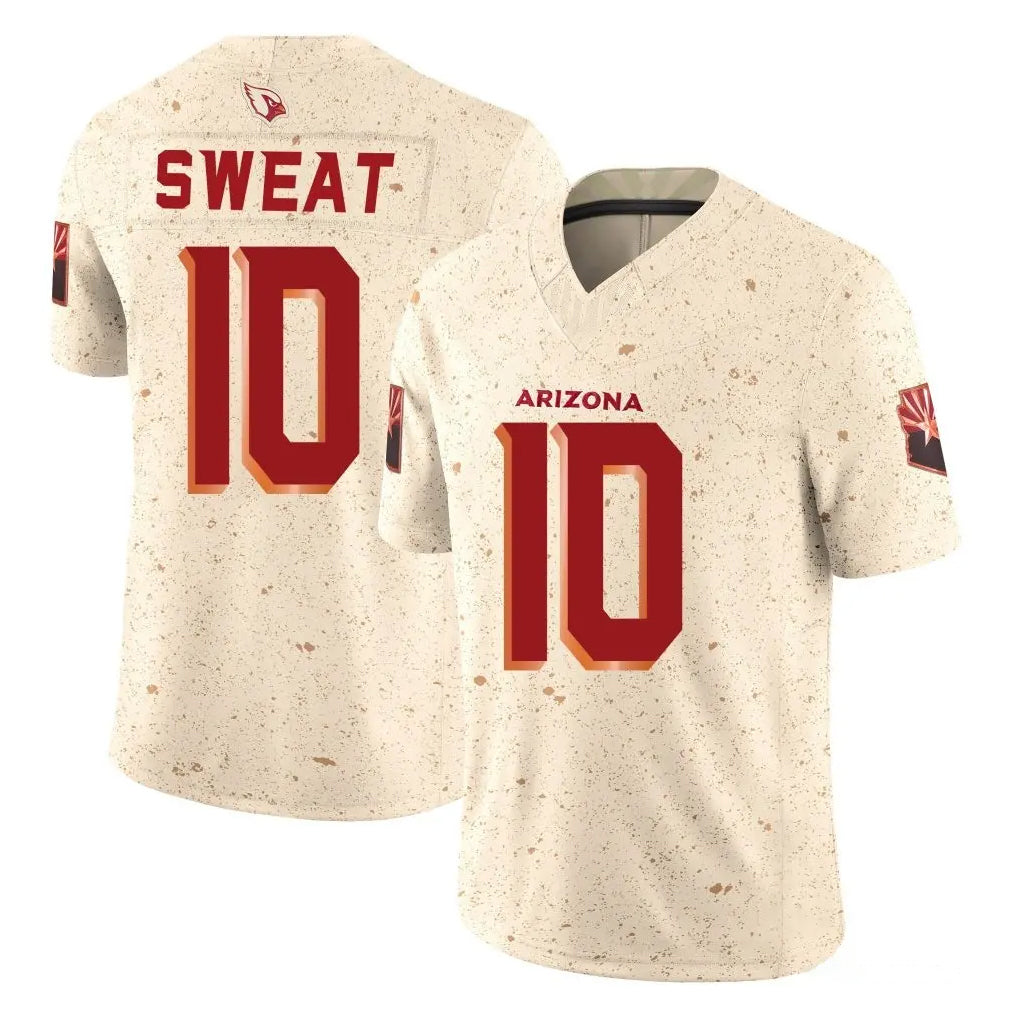 A.Cardinals #10 Josh Sweat Player Cream Rivalries Collection Vapor Limited Home Game Gdoa Stitched Jerseys