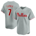 P.Phillies #7 Trea Turner Player Gray Home Limited Fdoa Stitched Jerseys