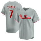 P.Phillies #7 Trea Turner Player Gray Home Limited Fdoa Stitched Jerseys