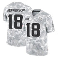 M.Vikings #18 Justin Jefferson Player Arctic Camo Salute To Service Limited Game Gdoa Stitched Jerseys