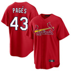 St. Louis Cardinals #43 Pedro Pages Player Red Home Game Fdoa Stitched Jerseys