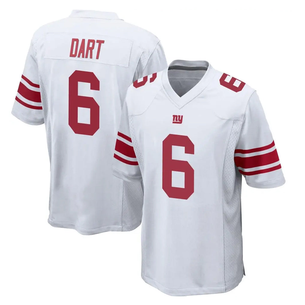 NY.Giants #6 Jaxson Dart Player White Home Game Gdoa Stitched Jerseys