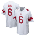 NY.Giants #6 Jaxson Dart Player White Home Game Gdoa Stitched Jerseys