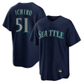 S.Mariners #51 Ichiro Suzuki Player Navy Home Game Fdoa Stitched Jerseys