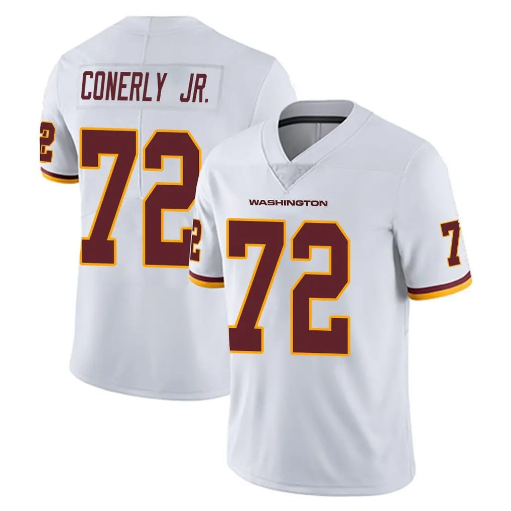 W.Commanders #72 Josh Conerly Jr. Player White Limited Vapor Untouchable Home Game Gdoa Stitched Jerseys