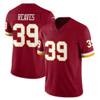 W.Commanders #39 Jeremy Reaves Player Burgundy Limited Team Vapor F.U.S.E. Home Game Gdoa Stitched Jerseys