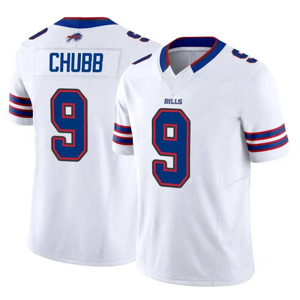 B.Bills #9 Bradley Chubb Player White Vapor F.U.S.E. Jersey Limited Home Game Gdoa Stitched Jerseys