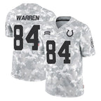 IN.Colts #84 Tyler Warren Player Arctic Camo Salute To Service Limited Game Gdoa Stitched Jerseys