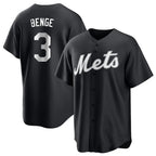 NY.Mets #3 Carson Benge Player Black Home Game Fdoa Stitched Jerseys