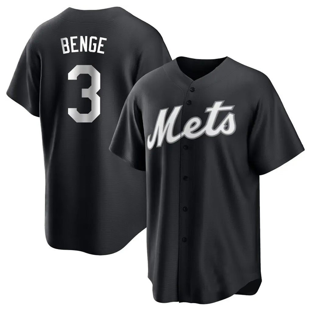 NY.Mets #3 Carson Benge Player Black Home Game Fdoa Stitched Jerseys