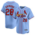 St. Louis Cardinals #28 Nolan Arenado Player Light Blue Home Limited Fdoa Stitched Jerseys