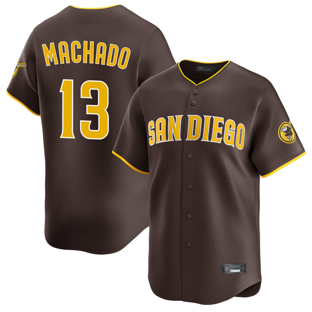 S.Diego Padres #13 Manny Machado Player Brown Home Limited Fdoa Stitched Jerseys