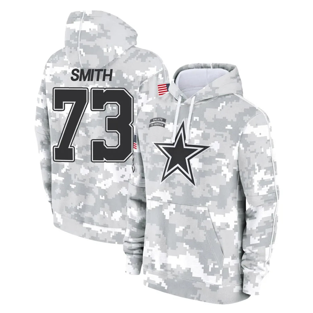 D.Cowboys #73 Tyler Smith Player Arctic Camo Salute to Service Hoodies Limited Game Gdoa Stitched Jerseys