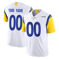 Custom LA.Rams White Limited Vapor Untouchable Home Game Any Name & Numbers Gdoa Stitched Jerseys